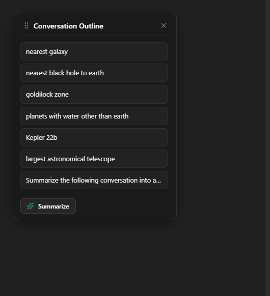 Summary Feature